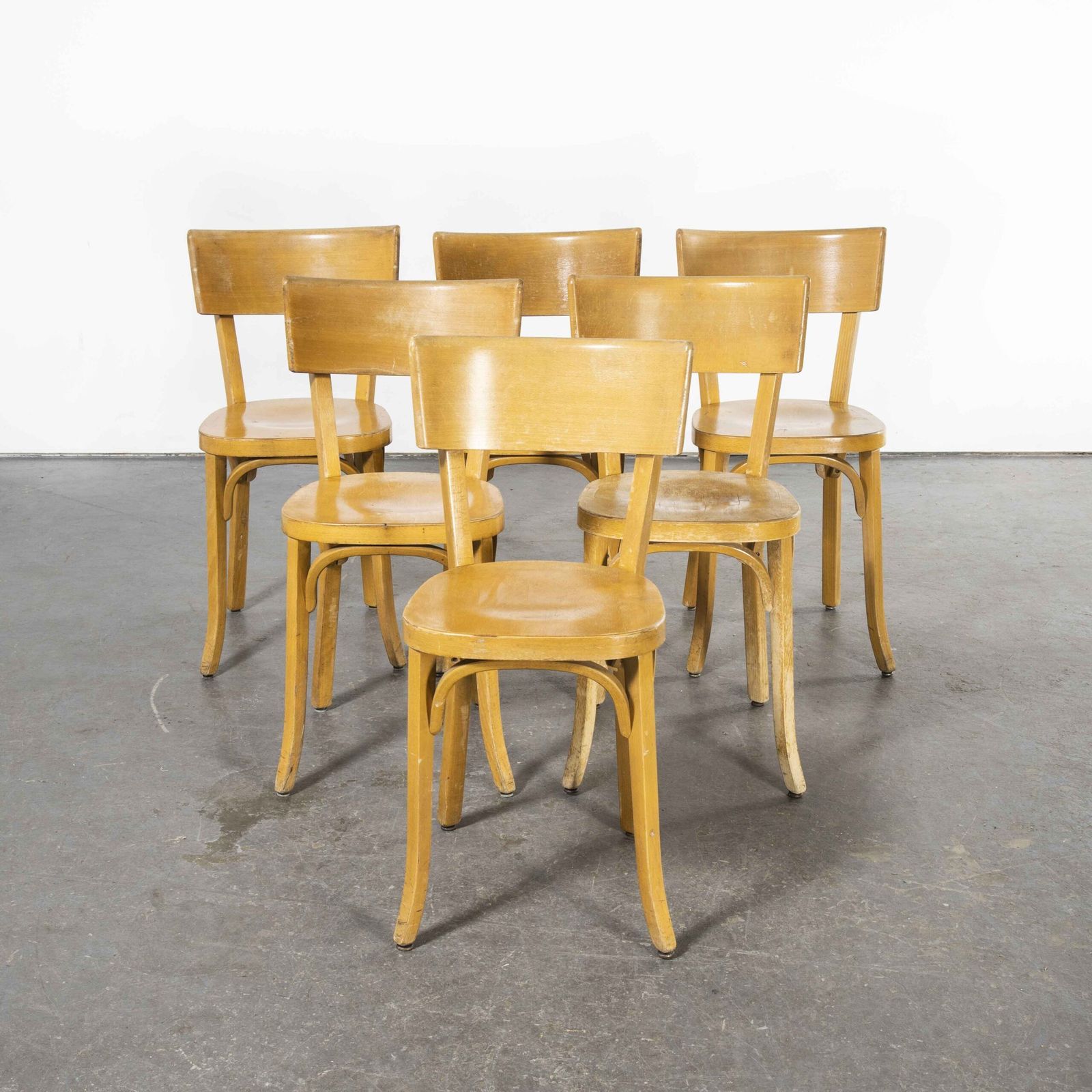 1950’s French Baumann Blonde Beech Bentwood Dining Chairs – Set Of Six photo buy