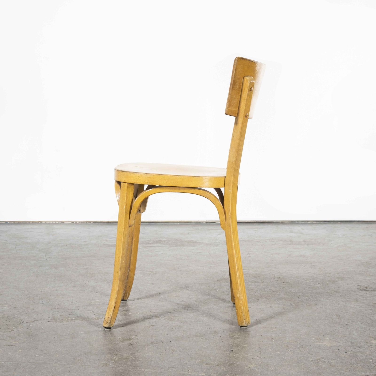 1950’s French Baumann Blonde Beech Bentwood Dining Chairs – Set Of Eight photo vintage