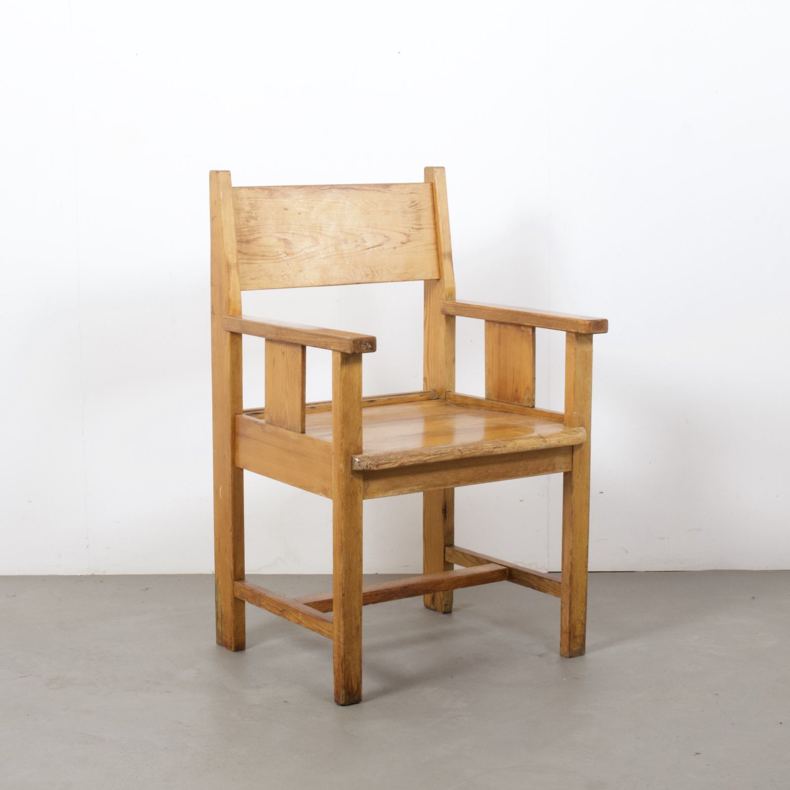 Vintage Naive Pine Hall Chair, Finalnd 1960s