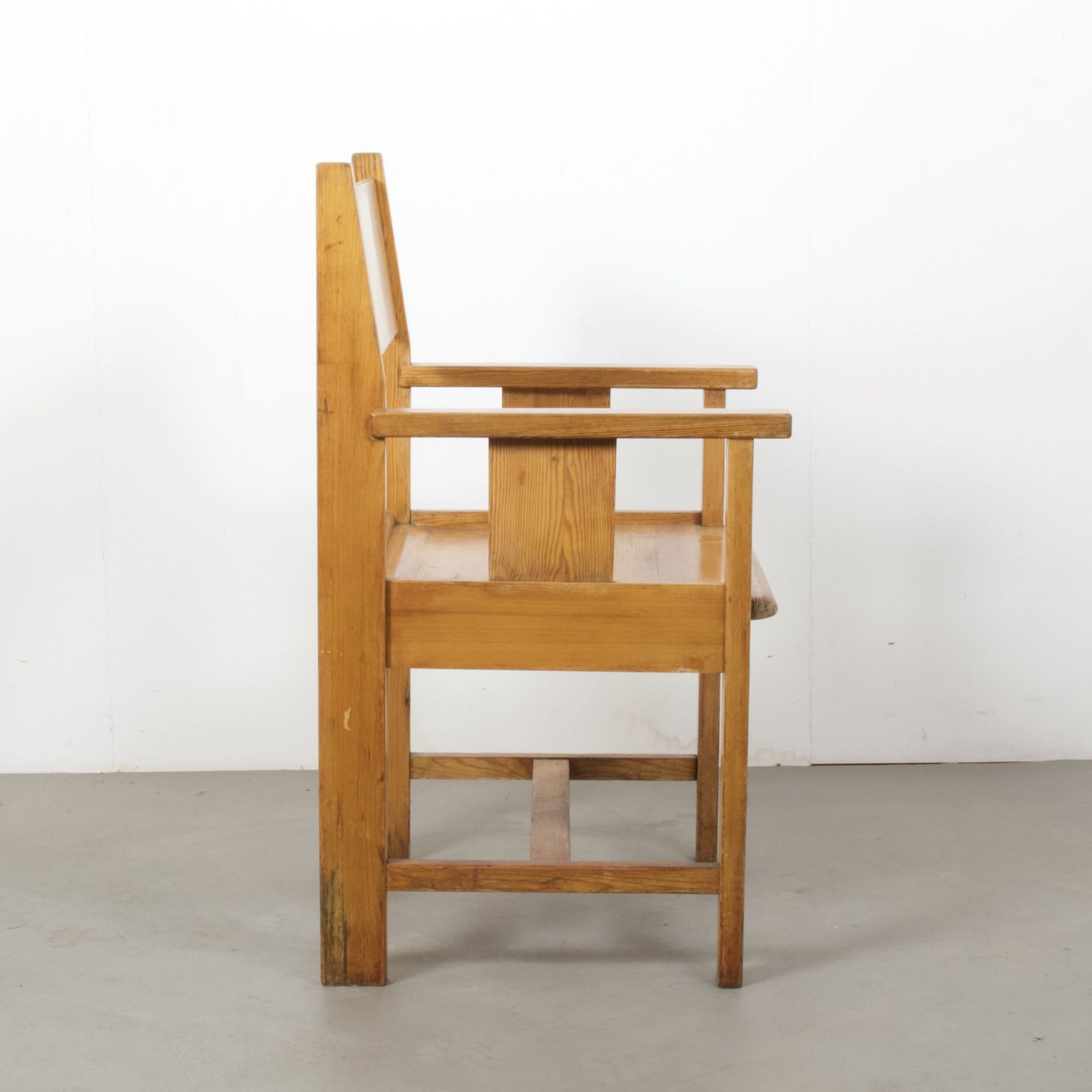 Vintage Naive Pine Hall Chair, Finalnd 1960s photo furniture