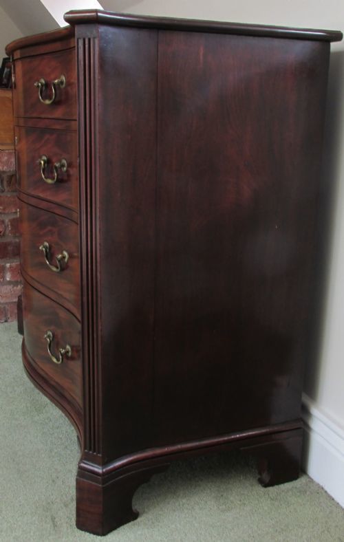 Fine Serpentine Mahogany Chest Of Drawers photo furniture