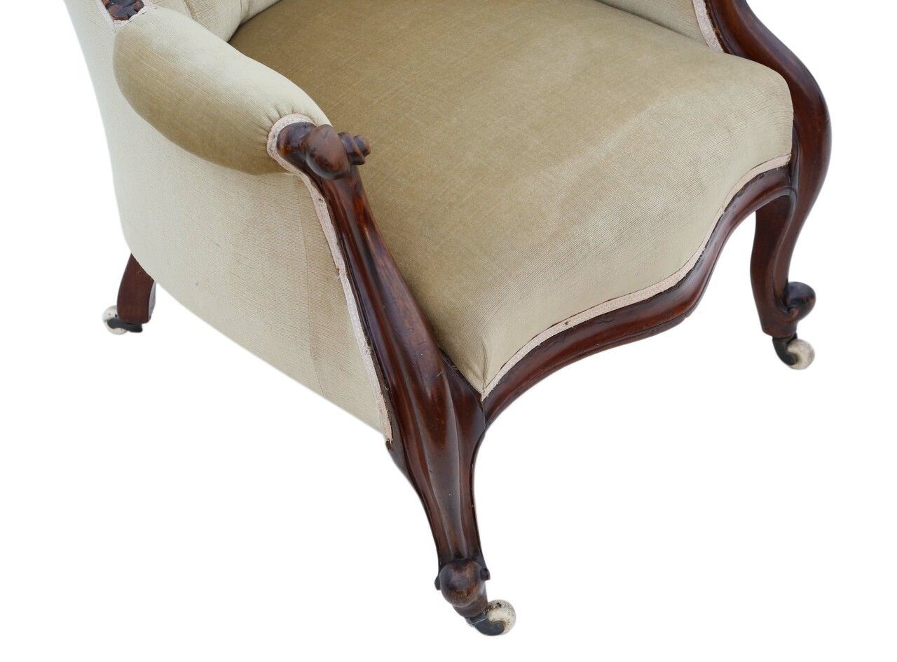 Victorian Mahogany Spoon Back Slipper Armchair C1870 photo vinterior