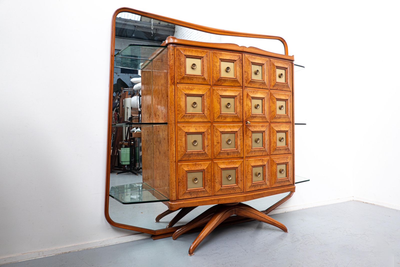 Mid Century Modern Bar By Guglielmo Ulrich By Arredamenti Casa, 1950s photo furniture