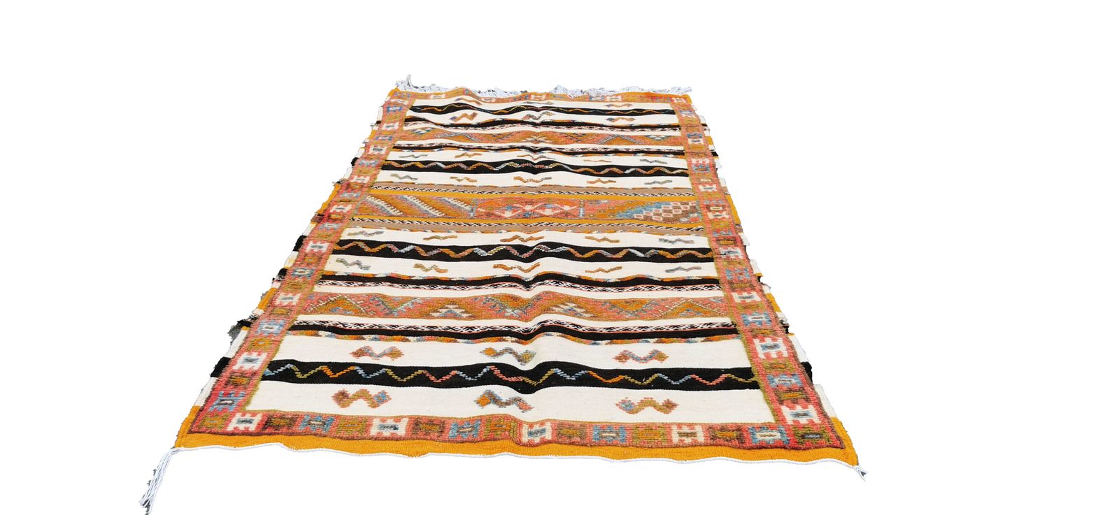 Traditional Moroccan Berber Rug Camel Wool Carpet 6.5×3.9 Ft photo Textiles