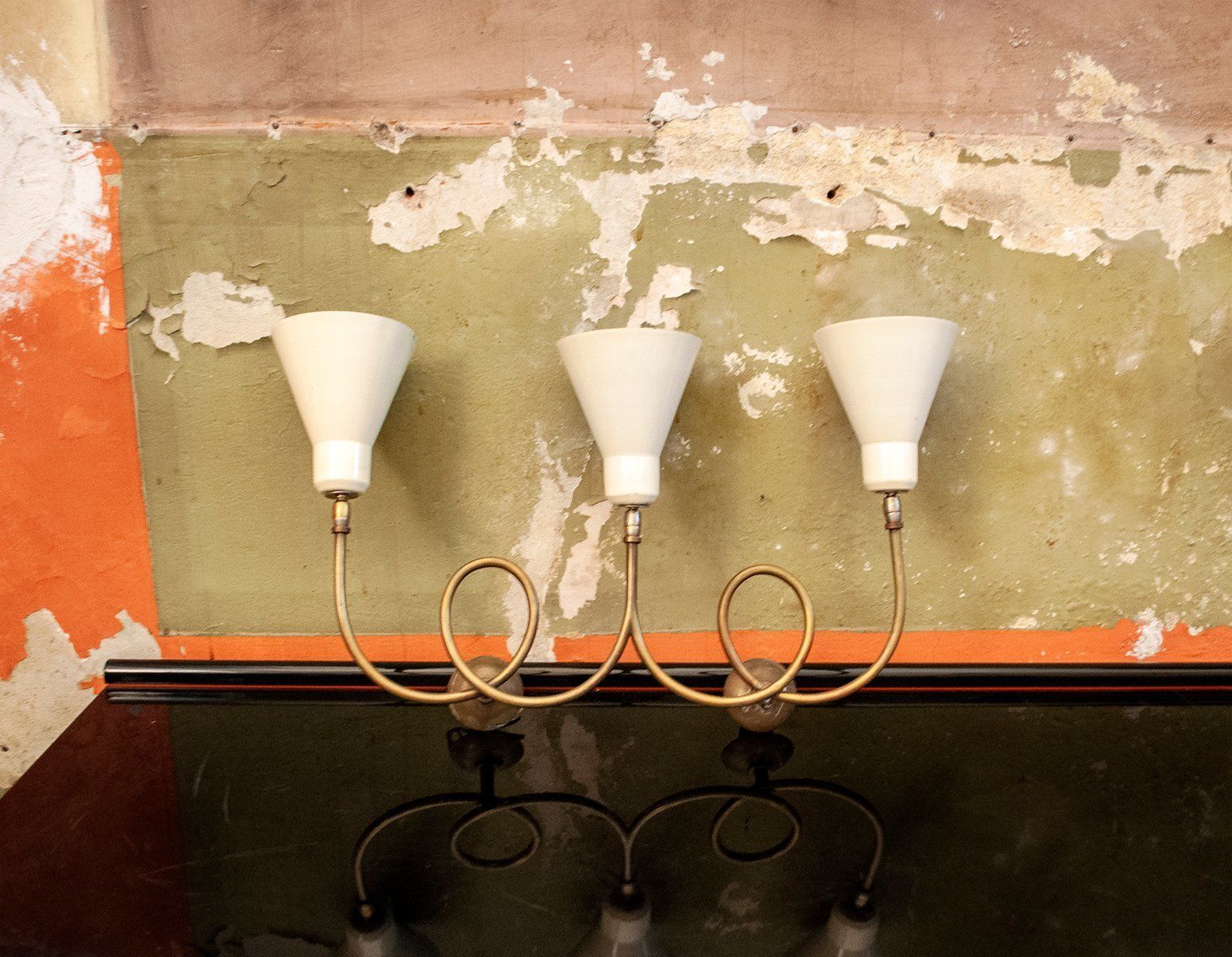 Wandlamp Van Messing, Ca. Jaren 1950, Aluminium