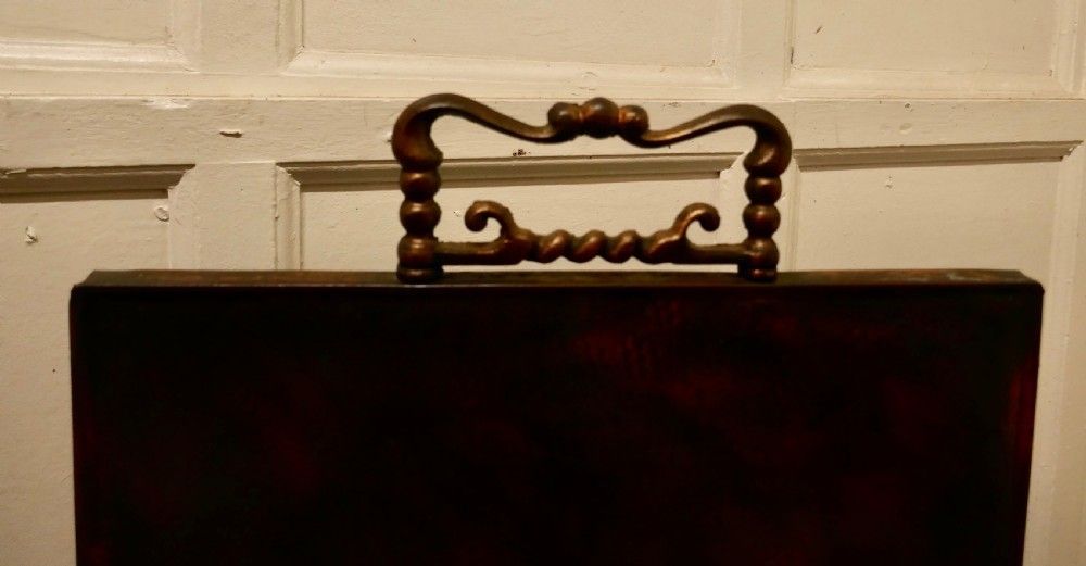 Arts And Crafts Decorative Copper Finish Fire Screen photo for sale