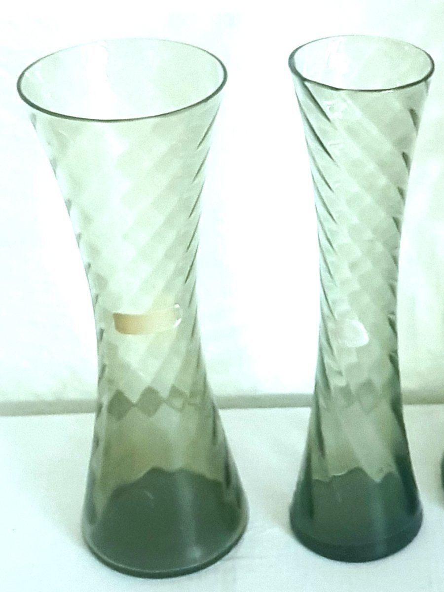 Vases With Serrated Edge By Alfred Taube For Füge & Taube, 1960s, Set Of 4 photo for sale