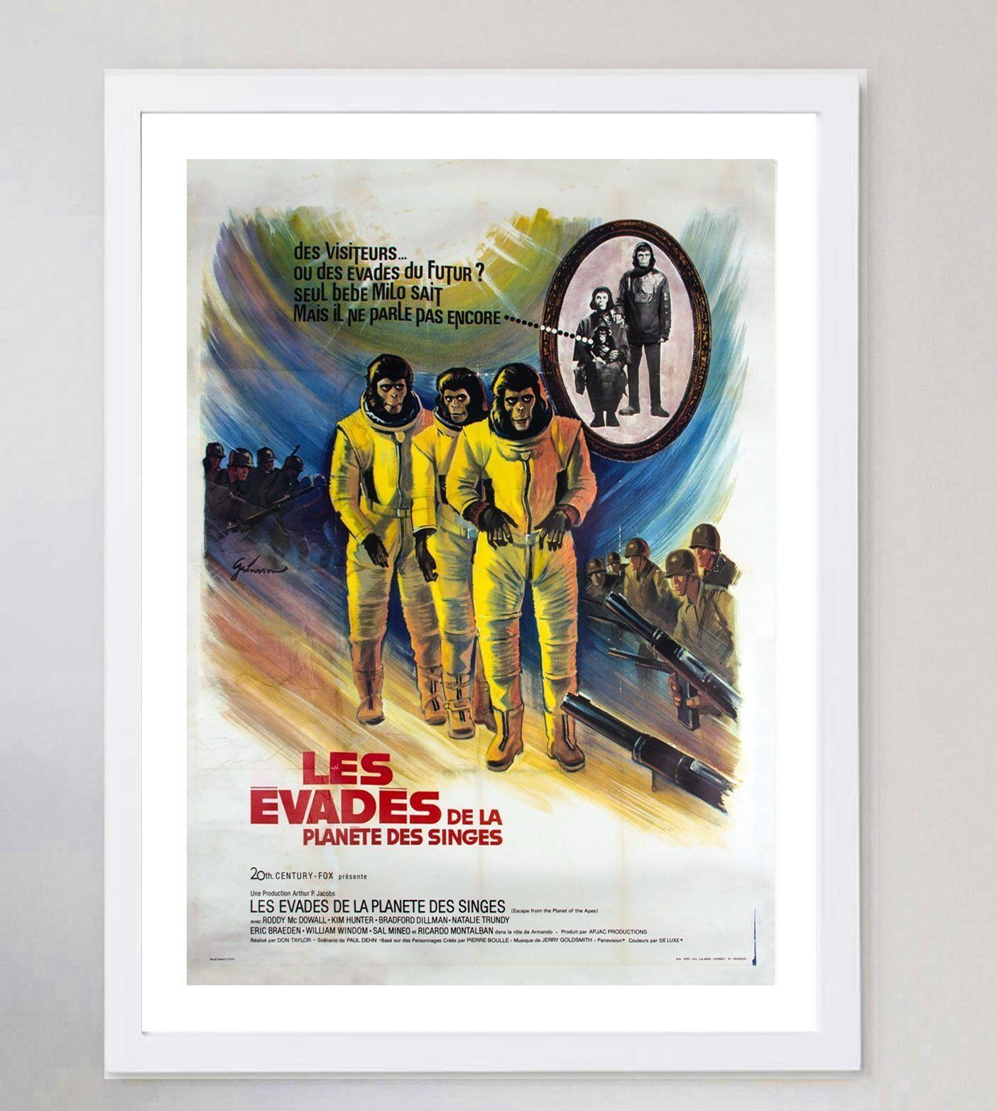 Escape From The Planet Of The Apes (French) Original Vintage Poster photo for sale