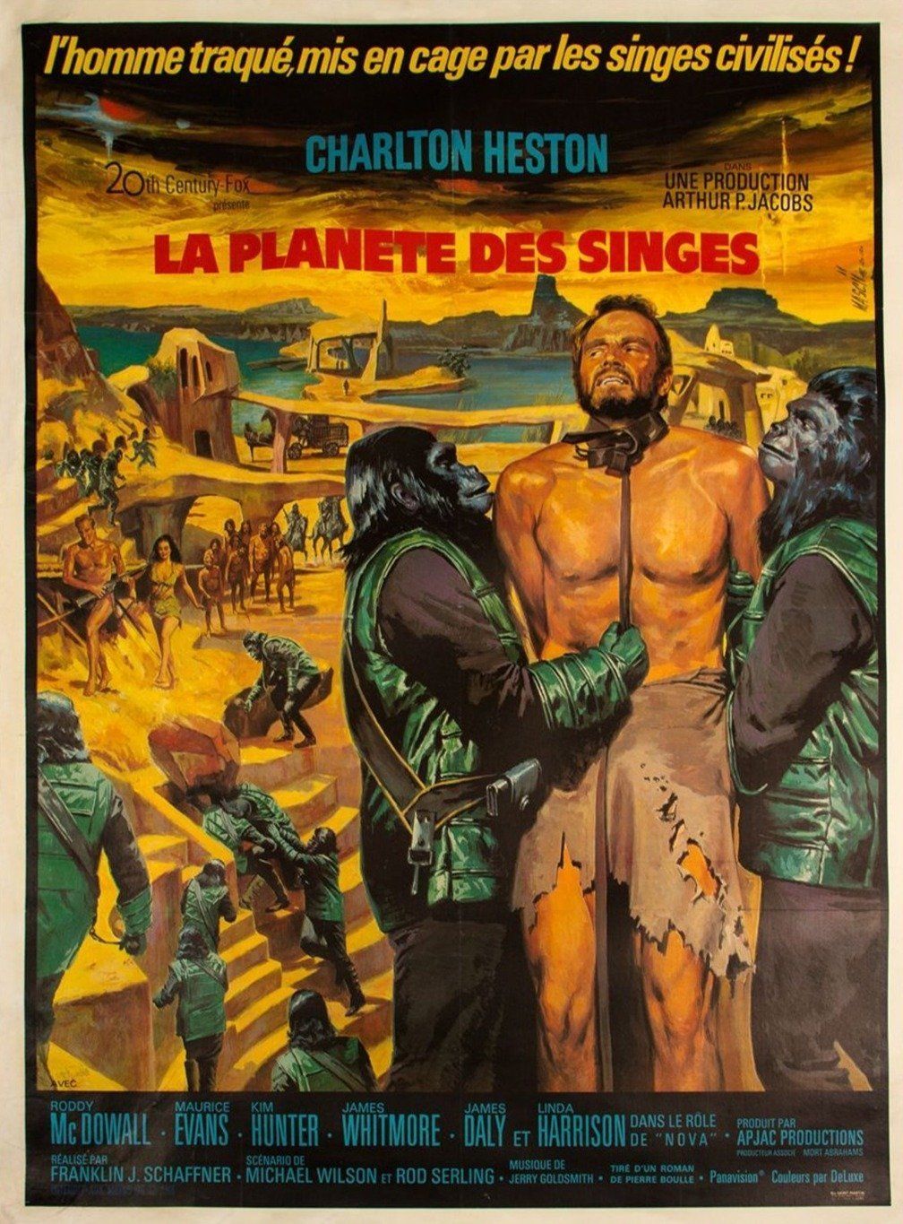 Planet Of The Apes (French) Original Vintage Poster
