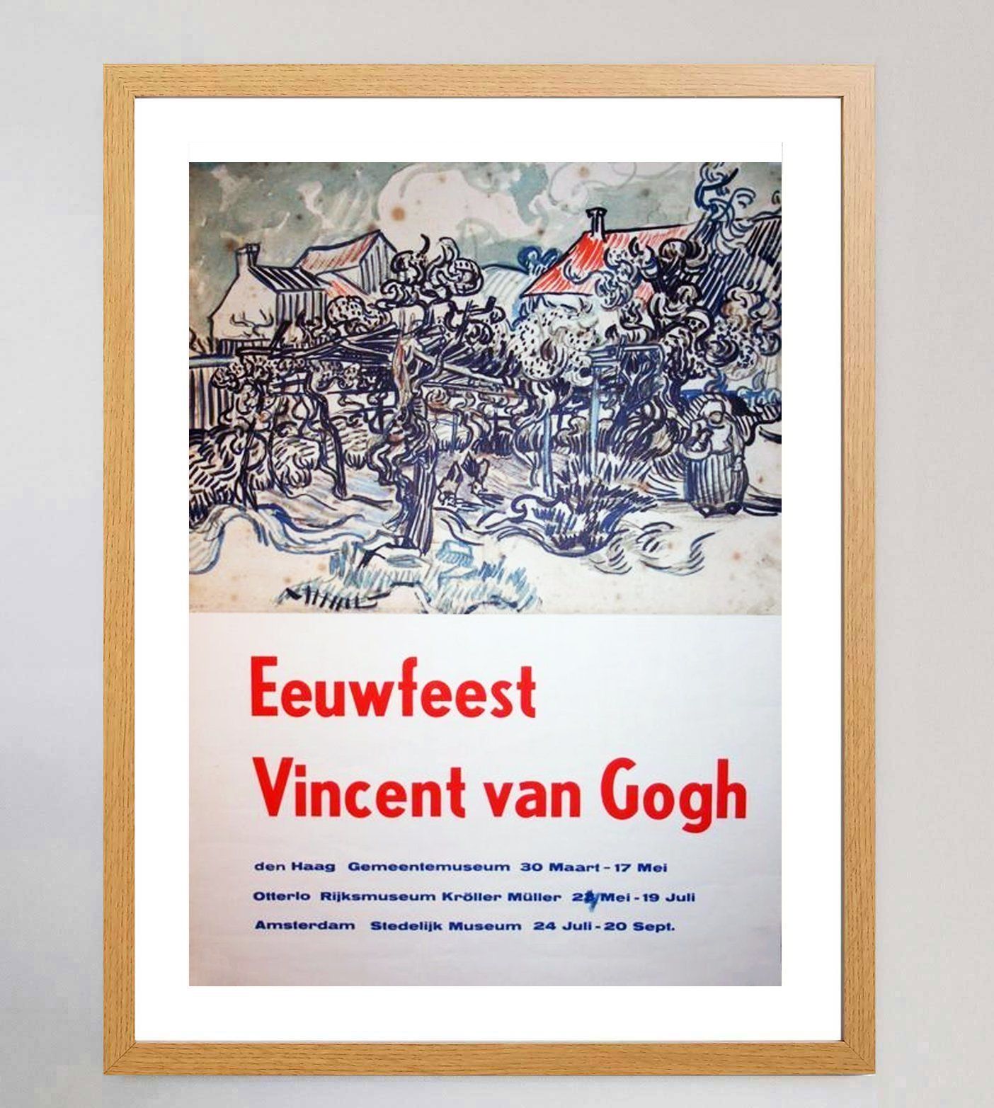 Vincent Van Gogh   Amsterdam Eeuwfeest Original Vintage Poster photo Art