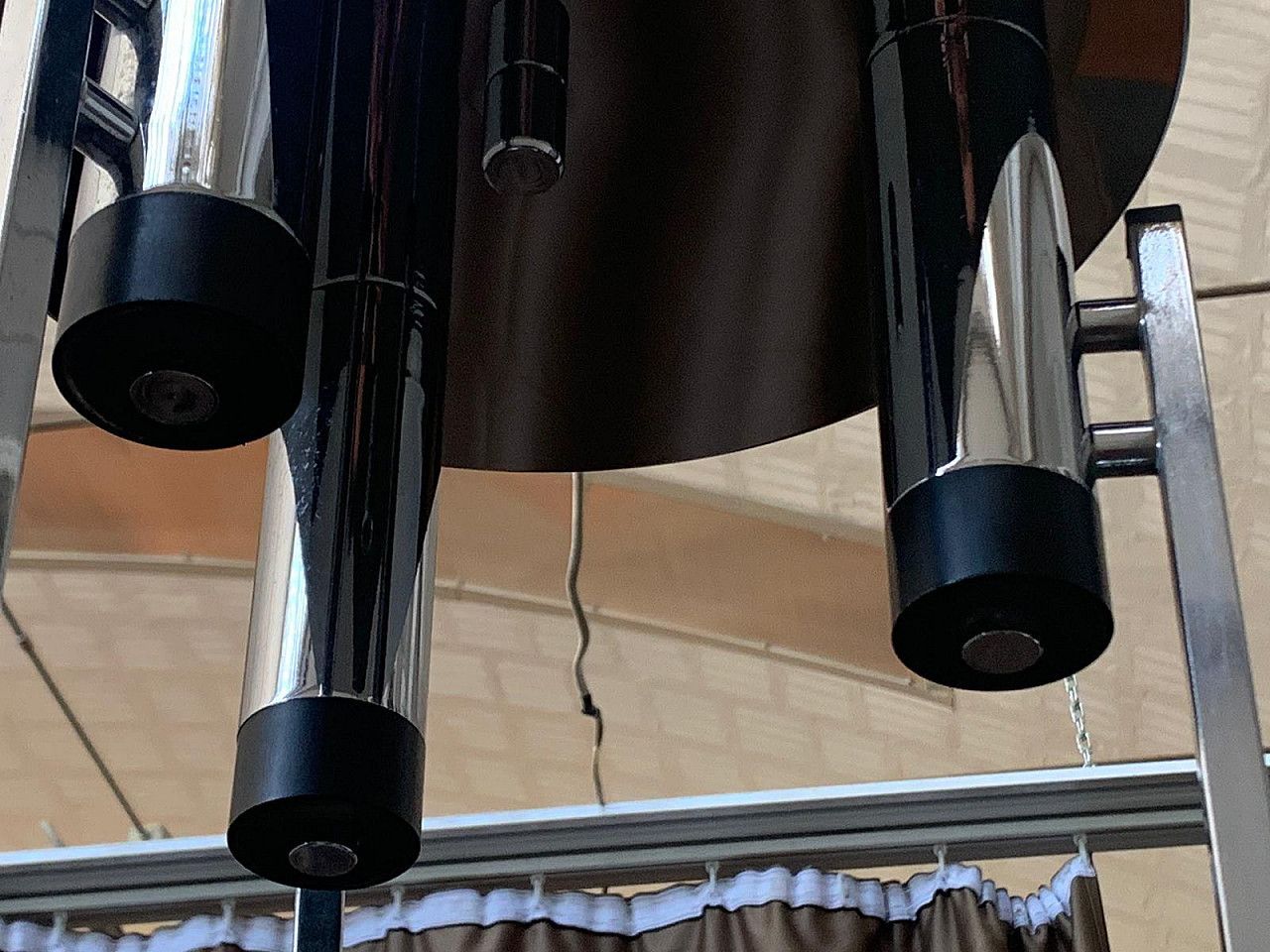 photo buy Stained Glass And Steel Chandelier By Carlo Nason For Mazzega, 60s