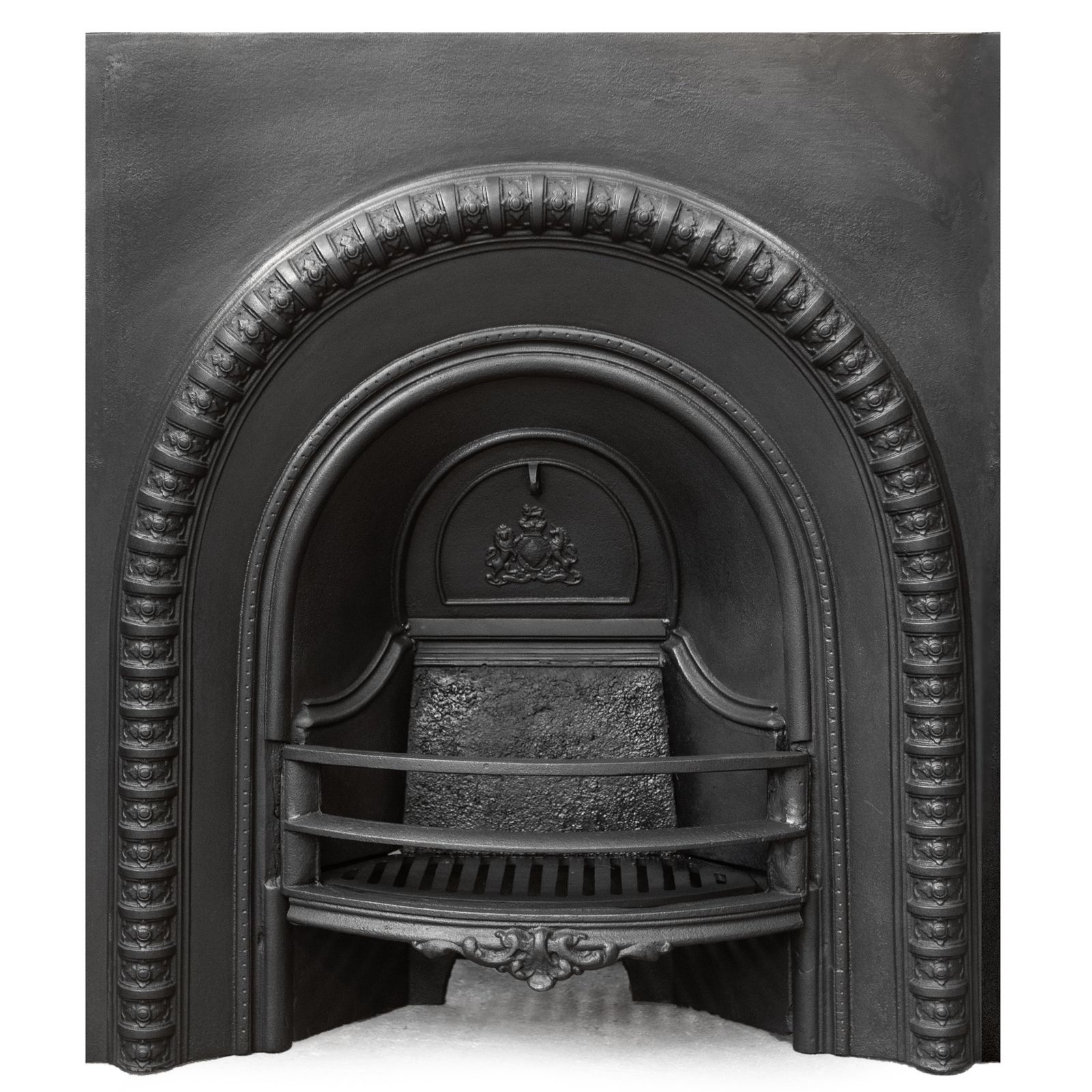 Antique Cast Iron Arched Fireplace Insert