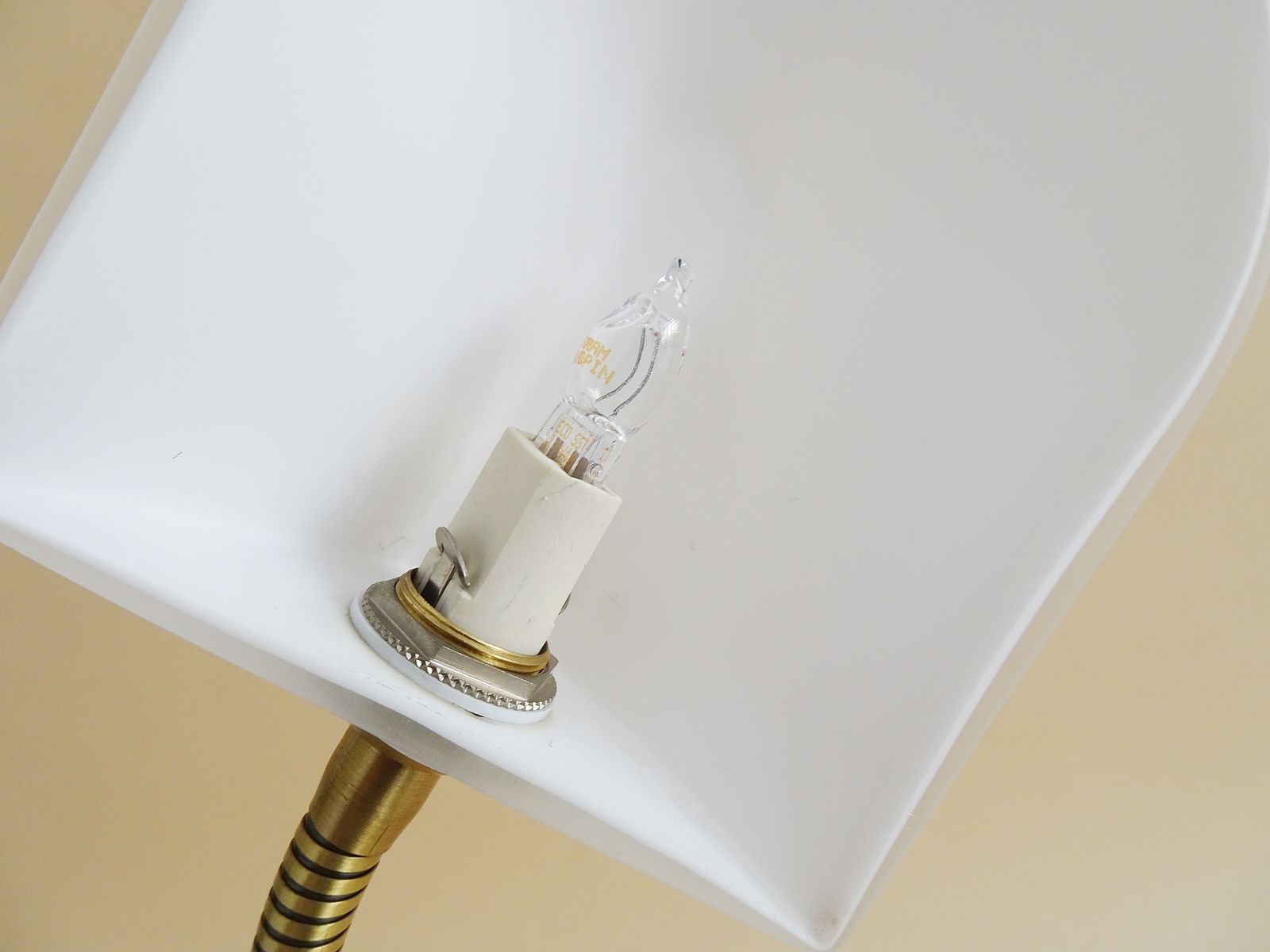 Table Lamp By Bankamp Leuchten Made Of Brass And Frosted Glass photo vintage