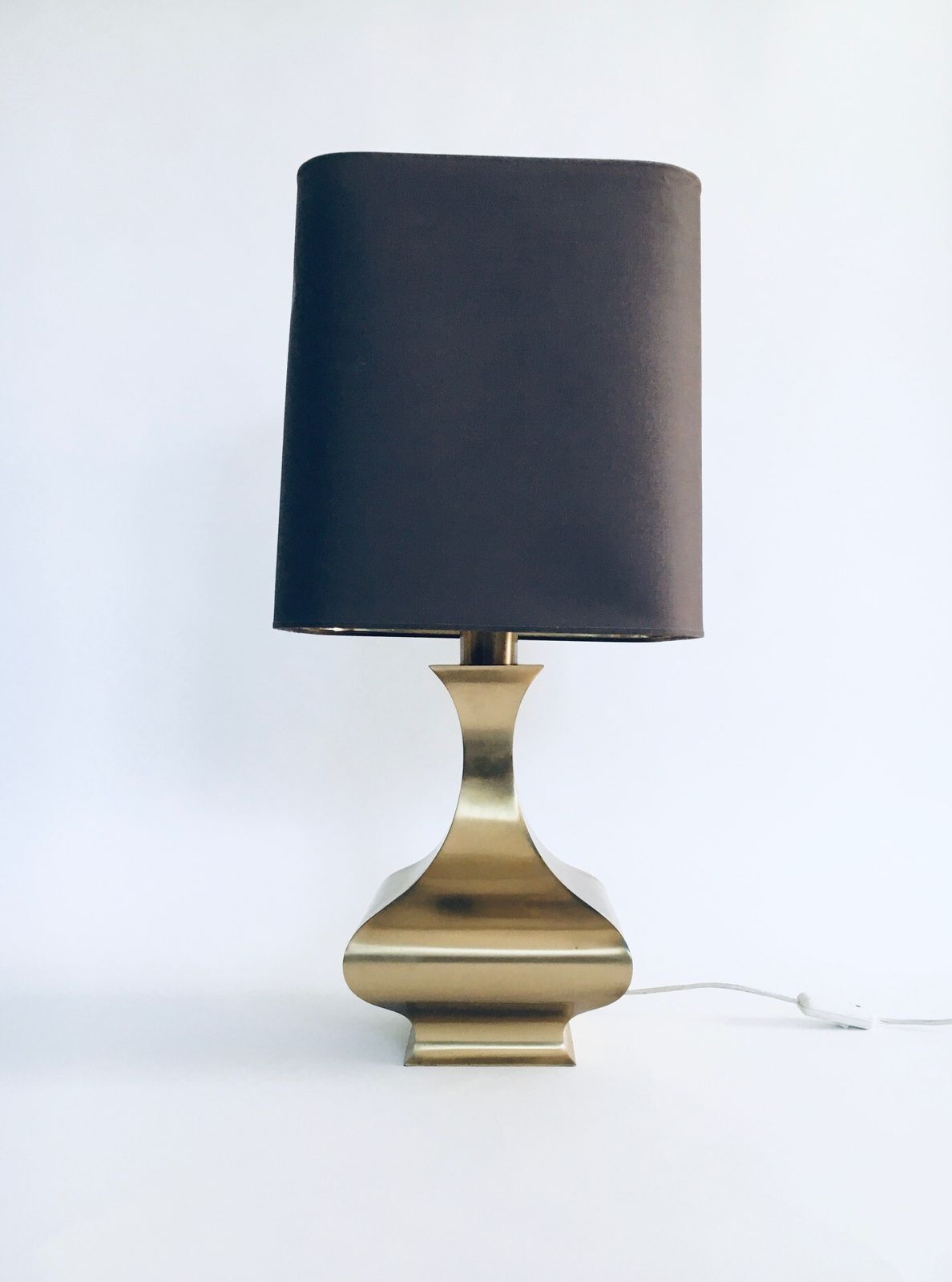 1970's Design Hollywood Regency Style Brass Table Lamp photo Lighting