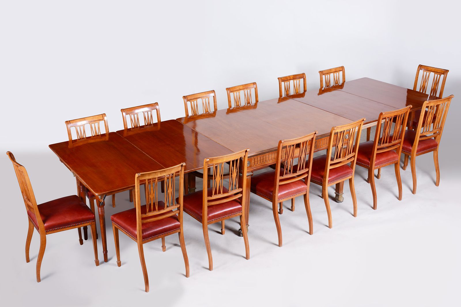 photo buy 19th Century Extendable Table, Made In France, Fully Restored Mahogany. Empire