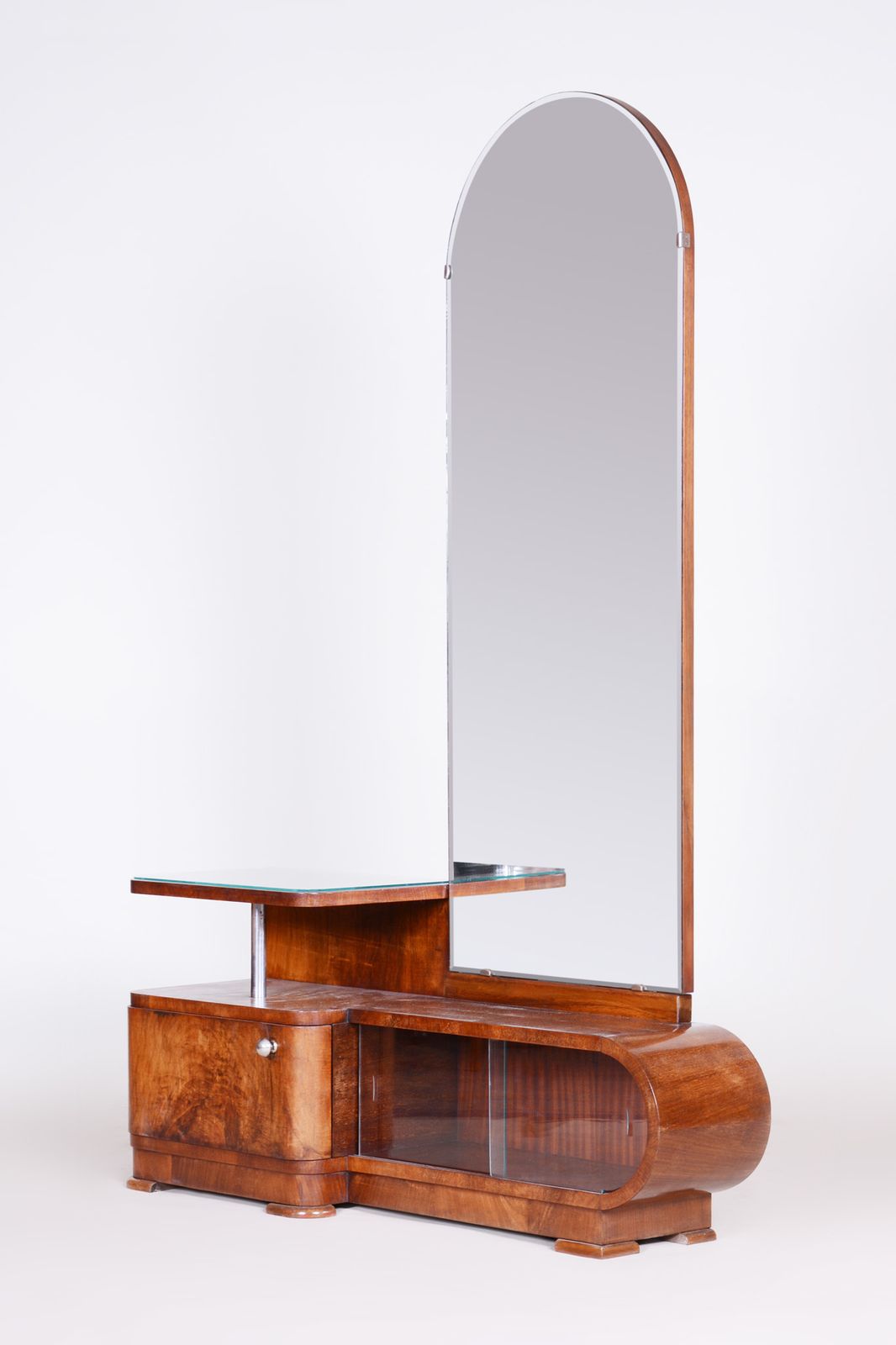 Walnut Art Deco Dressing Mirror From Czechoslovakia, Period 1920s photo buy