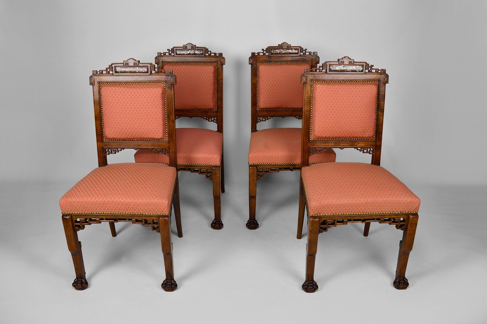 Japanese Style Chairs Attributed To Gabriel Viardot, France, Circa 1880, Set Of 4