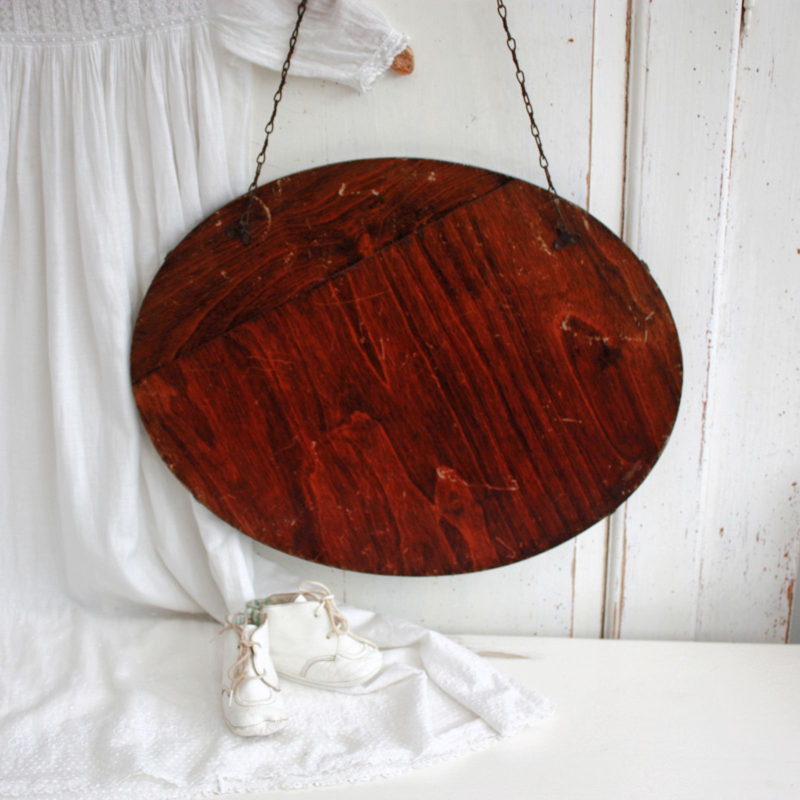 Large Glazed Oval 1930's Baby Print By Lilian Rowles photo vinterior