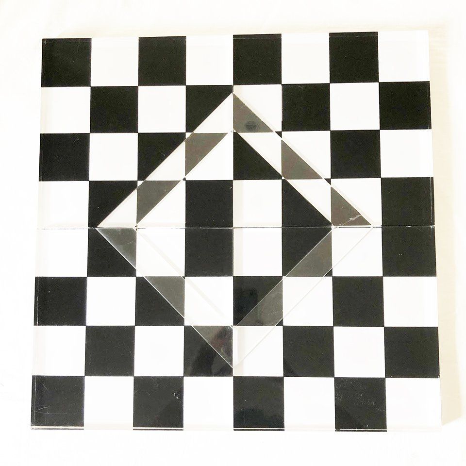 Plexiglass Chessboard, 1970s, Vintage photo Home Decor