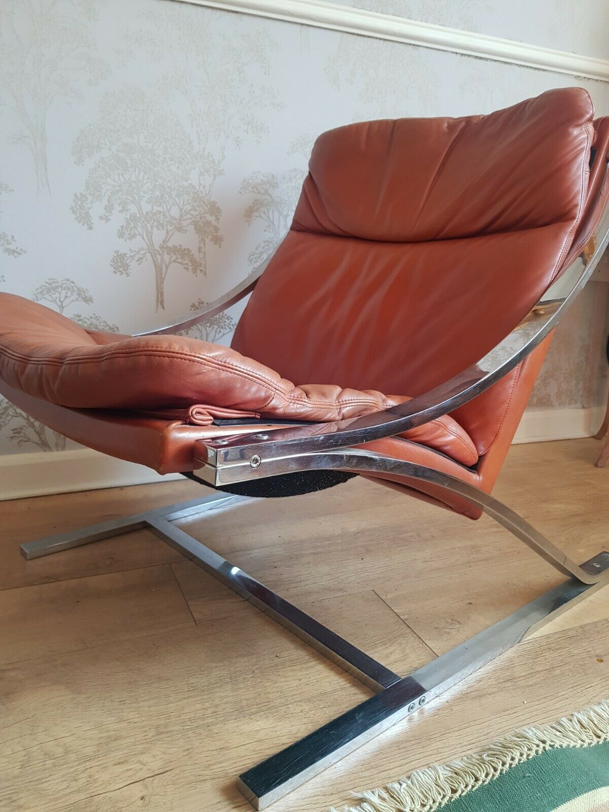 A Mid Century Leather Armchair By Paul Tuttle For Strassle Switzerland photo vinterior
