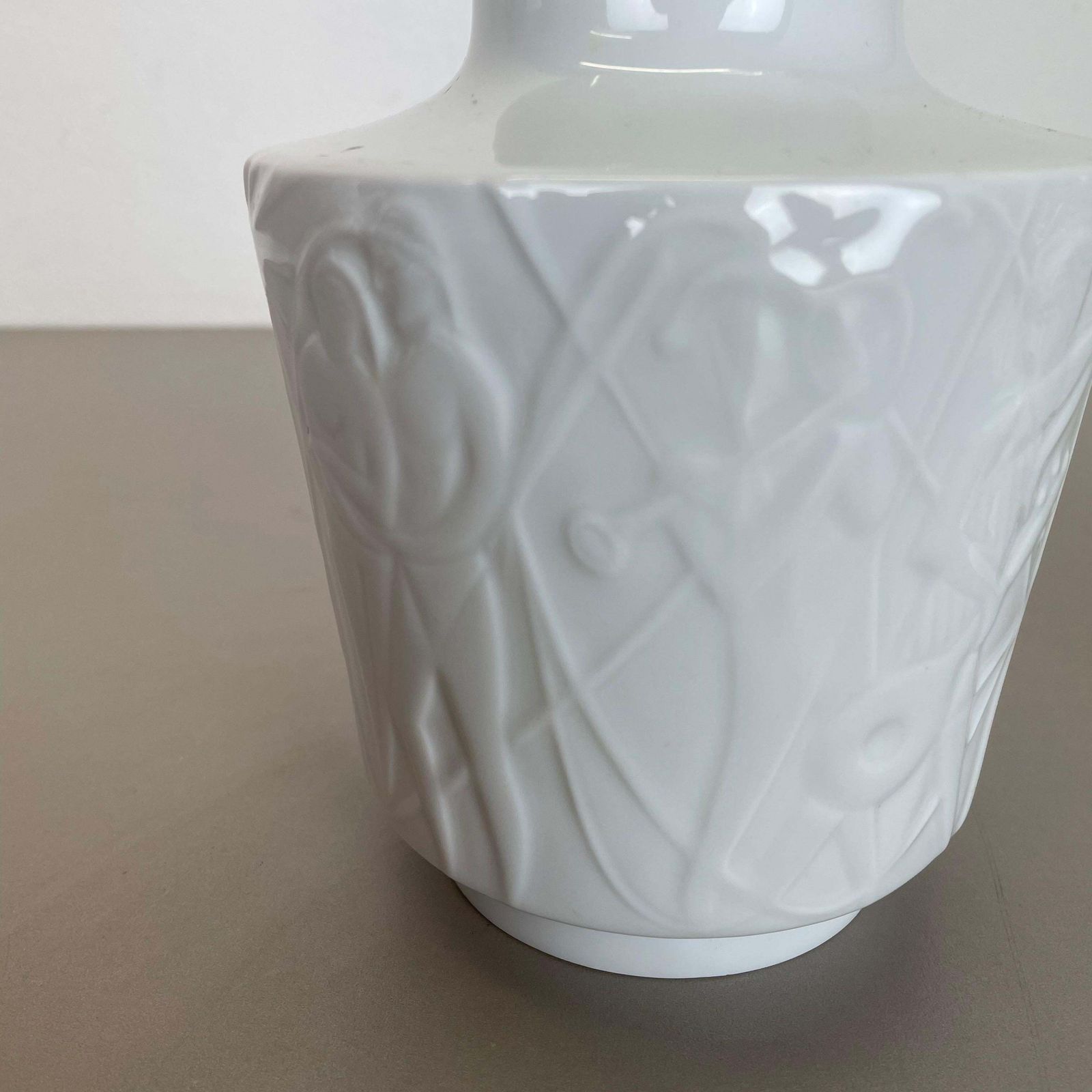 photo furniture Set Of 2 Op Art Biscuit Porcelain Vases By Edelstein Bavaria, Germany, 1970s