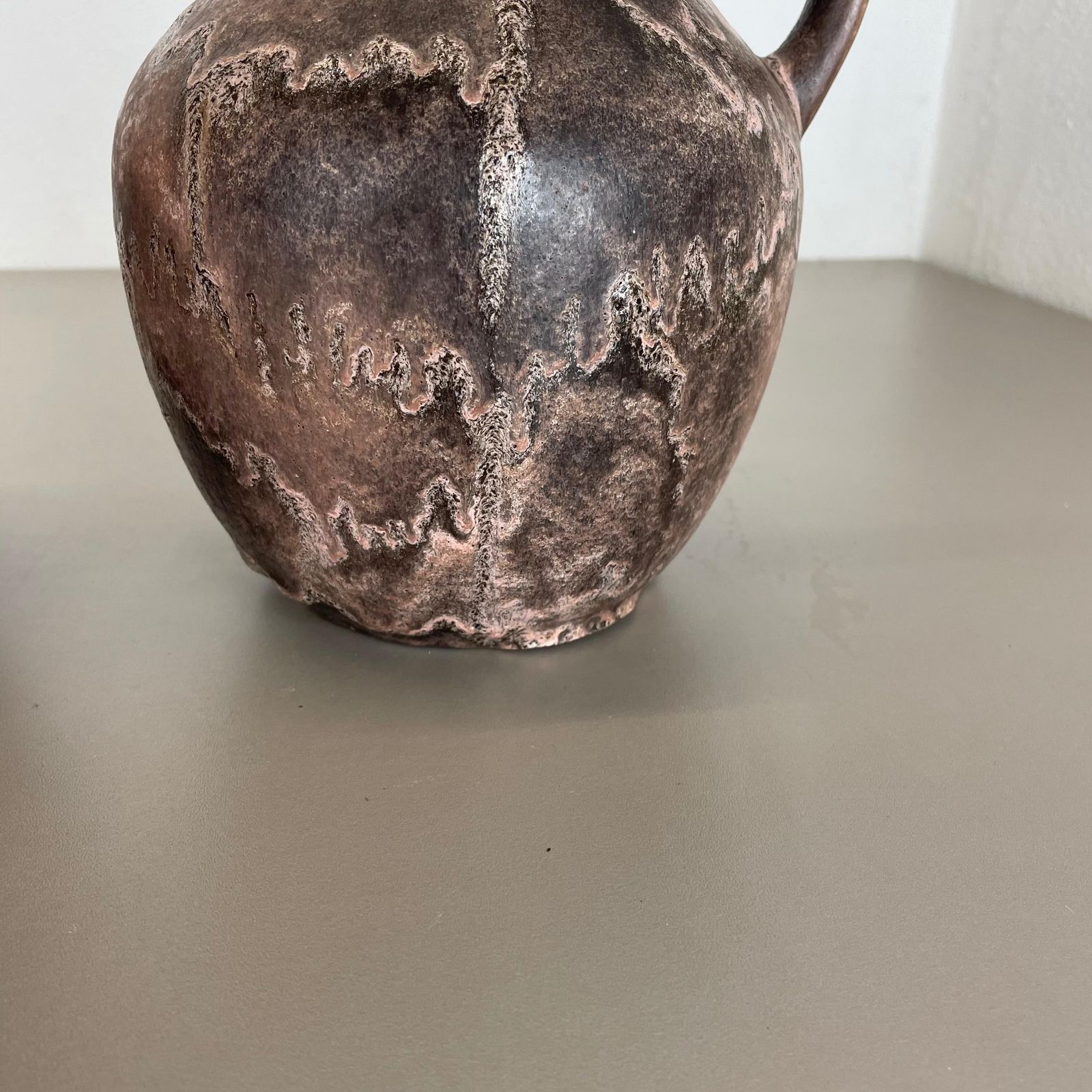 395.0 Set Of 2 Pottery Vases Fat Lava Abstract Designed By Ruscha, Germany, 1960s photo