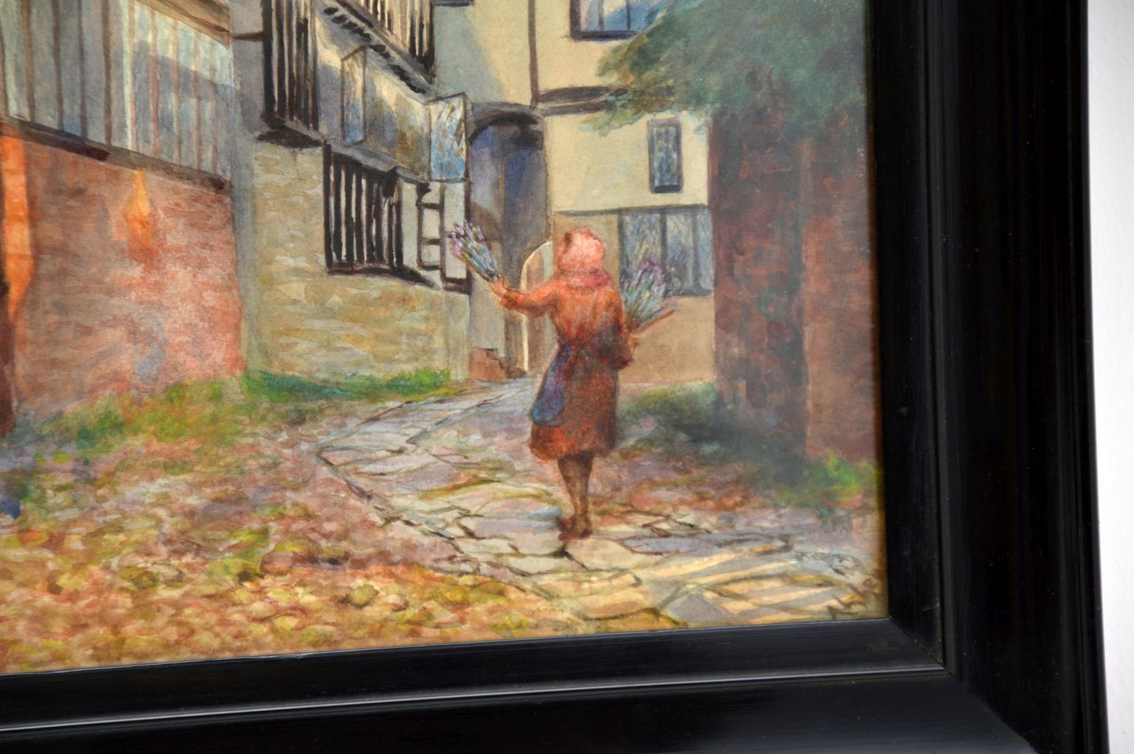 Antique Watercolour Painting Of The Mermaid Inn, Rye By Annie L. Lee photo Art