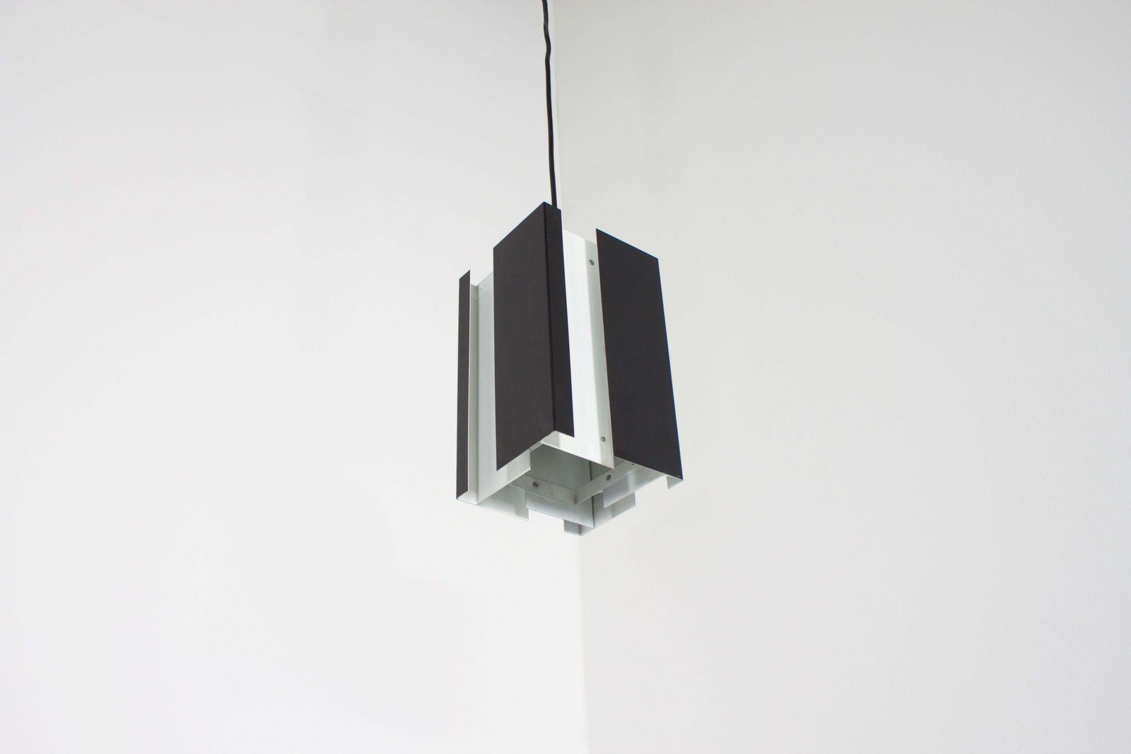 1 Of 4 Black And White Metal Pendants By Jan Hoogervorst For Anvia, 1960s photo 595.2