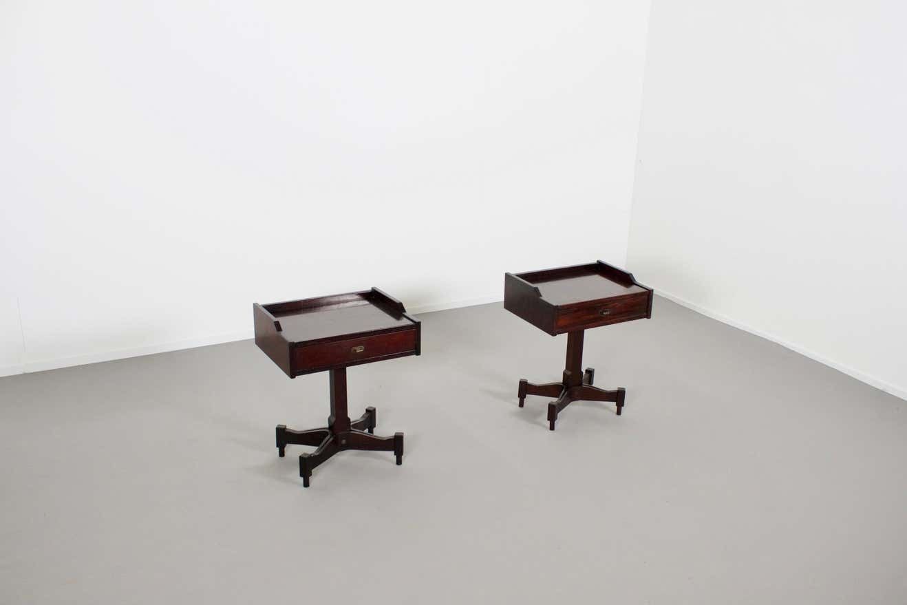Rosewood Occasional Tables By Claudio Salocchi For Sormani, Italy, 1960s