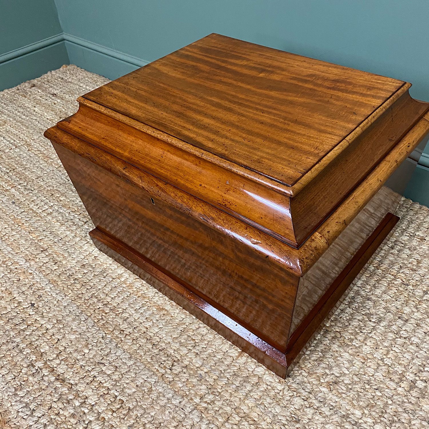 Small Regency Mahogany Antique Cellaret / Wine Box photo furniture