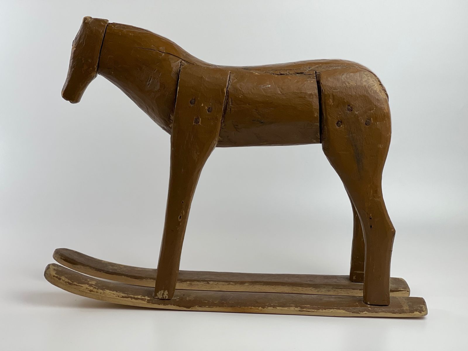 Antique, Wooden Horse, Scandinavian Folk Art From The Beginning Of The 20th Century photo furniture