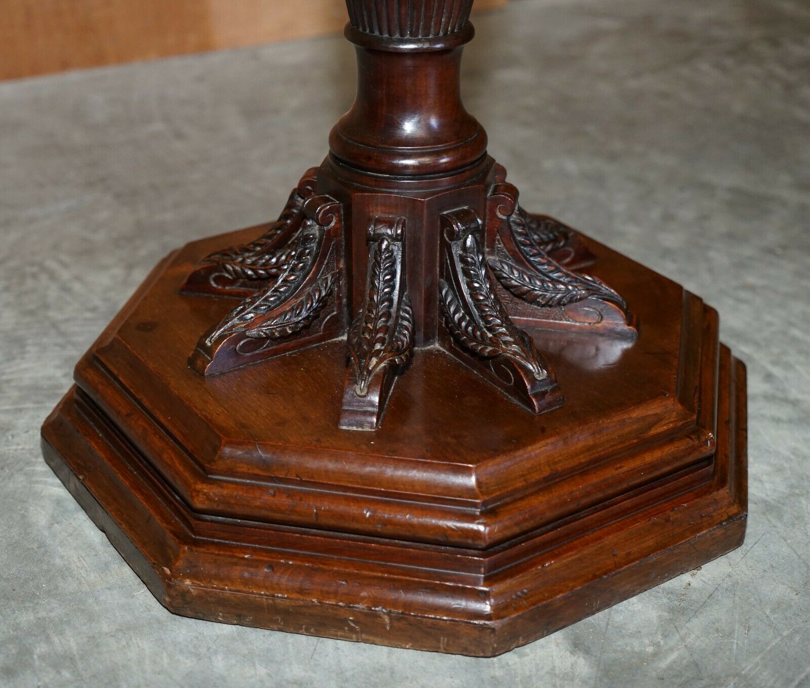 Stunning Antique Victorian Mahogany Hand Carved Jardiniere Plant Stand Pedestal photo buy