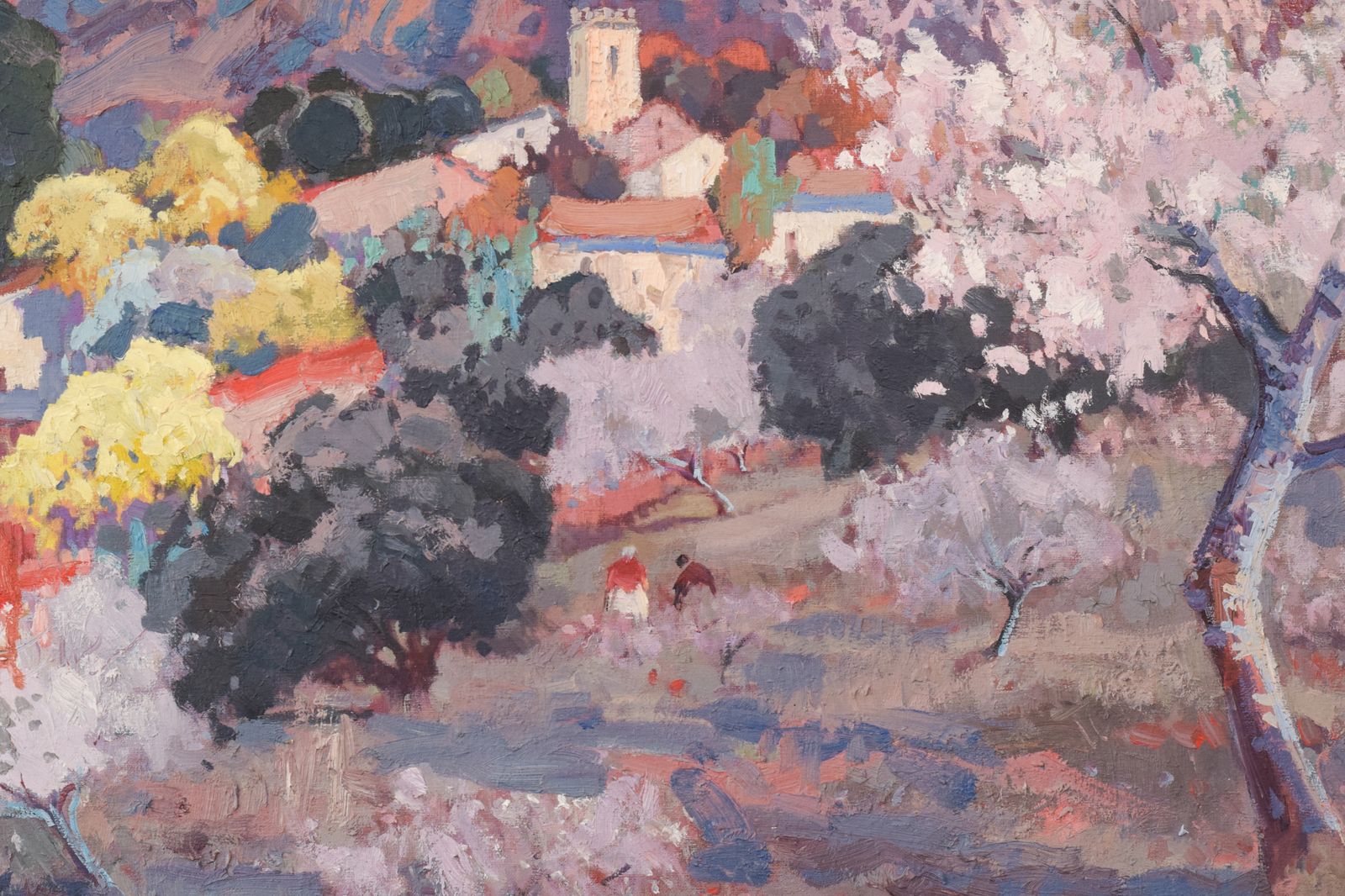 Josep Mas Pou   Almond Blossom Landscape photo vinterior