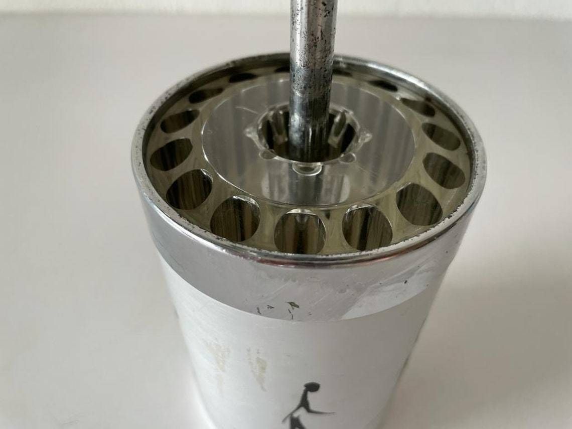 Mid Century Modern Set Of 2 Ashtray And Cigarette Dispenser By Radaelli 1960s Italy photo buy
