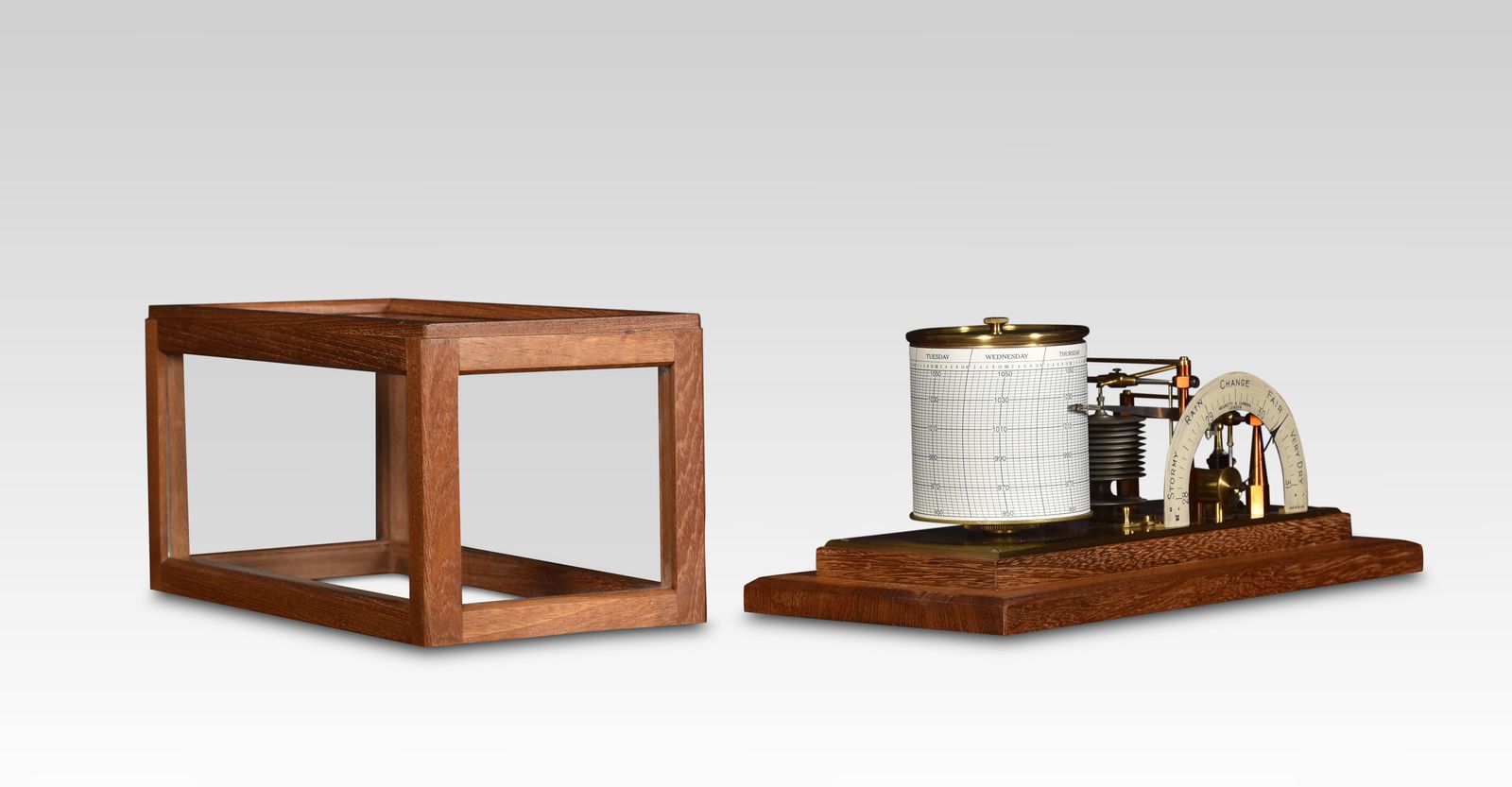 Mahogany Cased Barograph And Barometer By Negretti & Zambra photo furniture