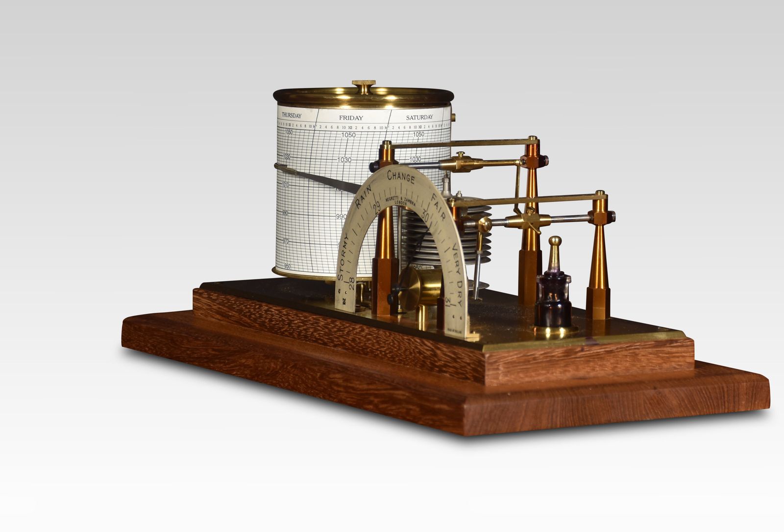 Mahogany Cased Barograph And Barometer By Negretti & Zambra photo Home Decor
