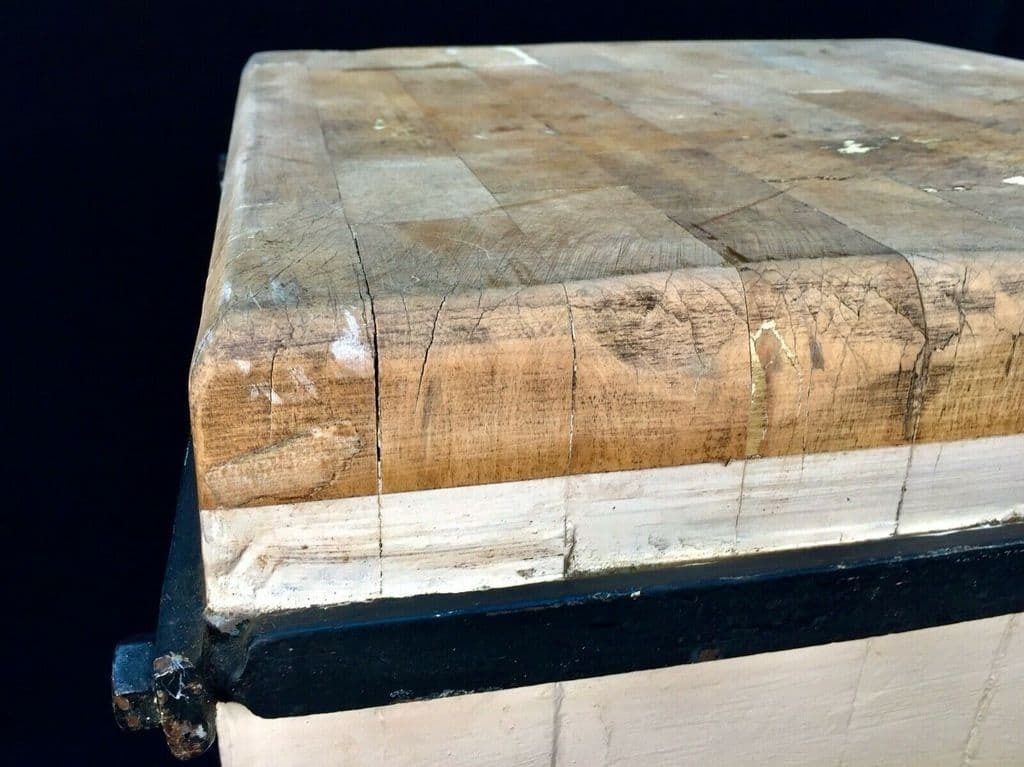 Antique Wooden Butchers Block / Country Kitchen Island / Shop Display / Table photo for sale