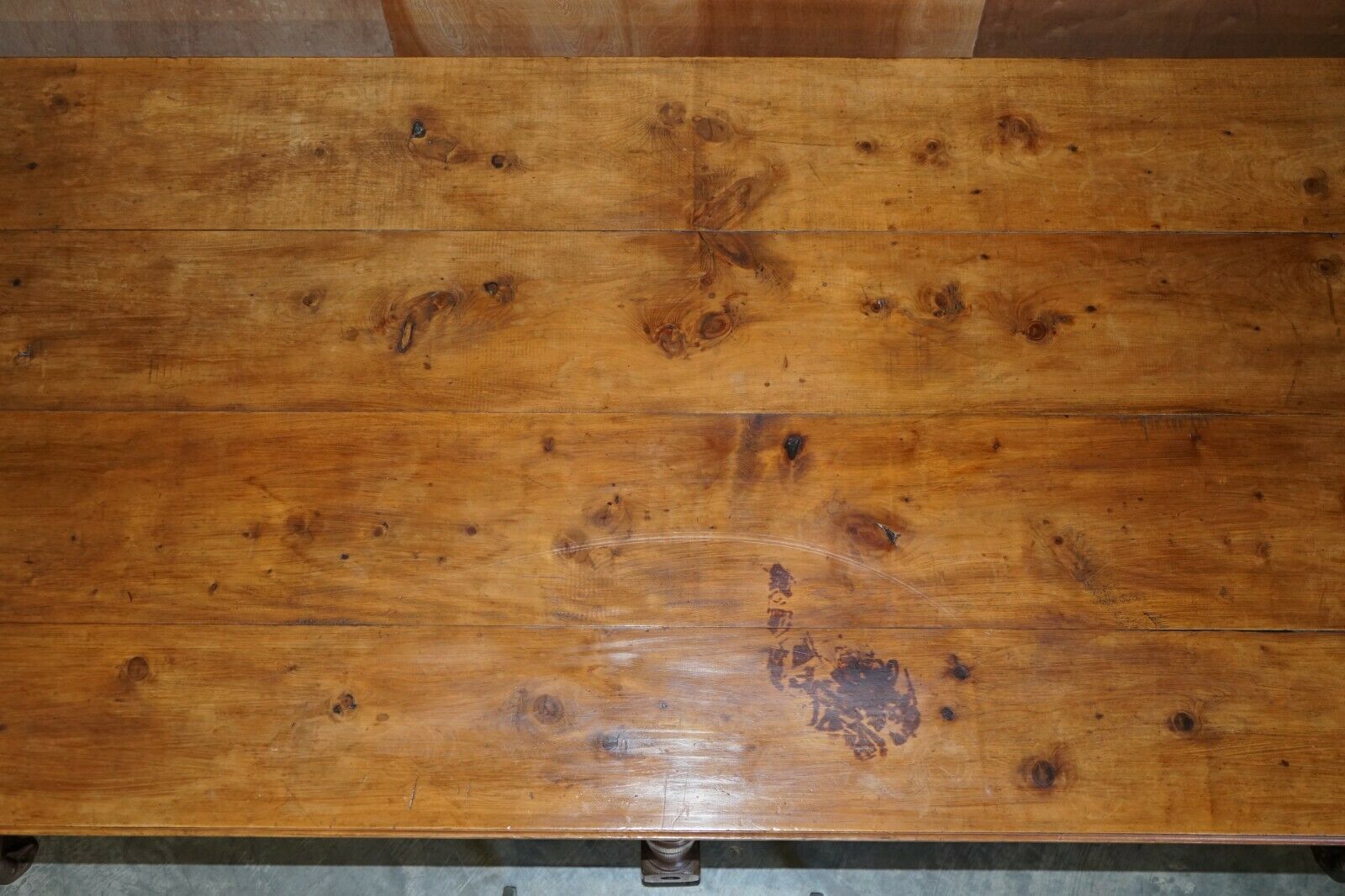 Unique Antique Victorian 1860 Ships Refectory Dining Table Phosphor Bronze Feet photo 12000.0