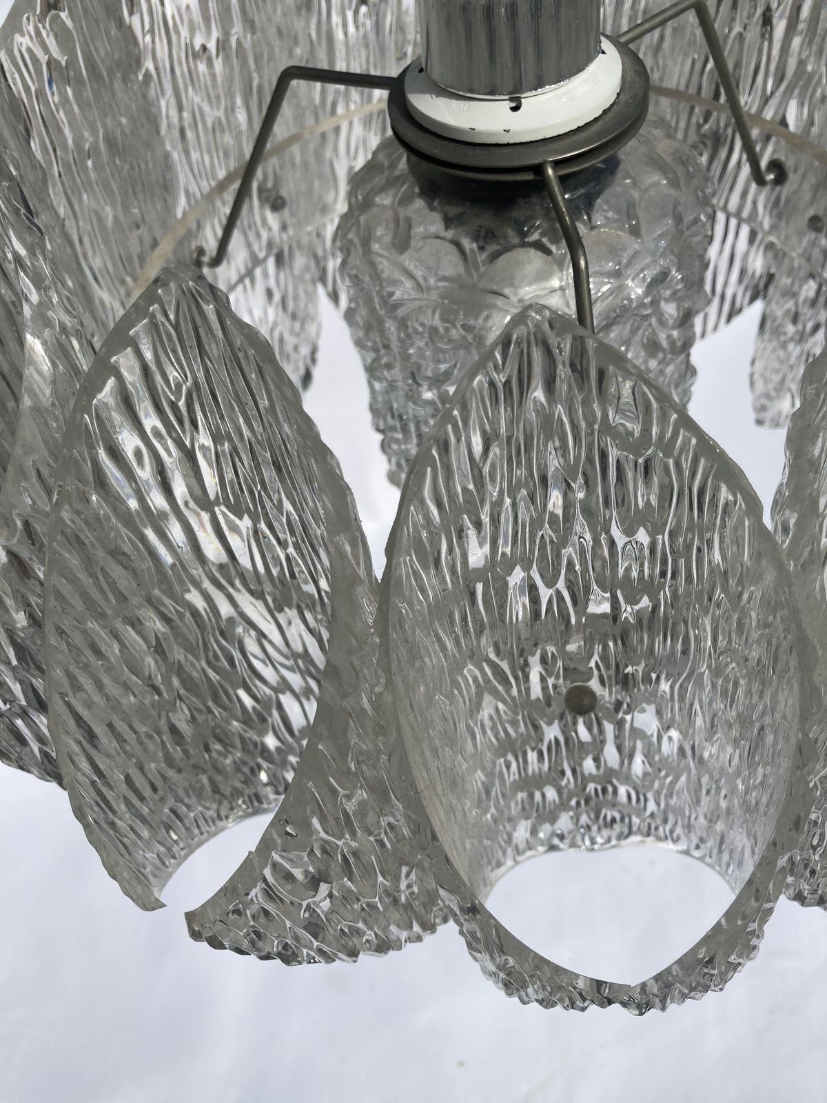 Acrylic Ice Glass Chandelier, Germany 1970s photo vinterior