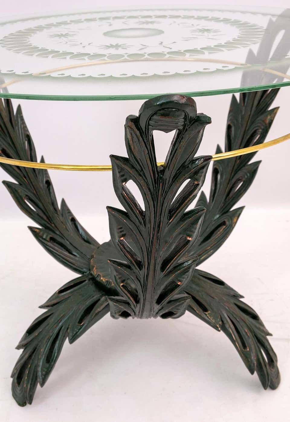 Pierluigi Colli Midcentury Italian Brass And Wood Coffee Table, 1950s photo buy