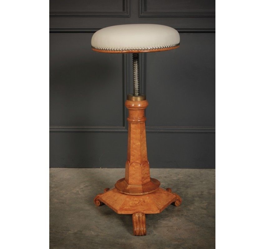 Art Deco Birds Eye Maple Musicians Stool photo 1070.55