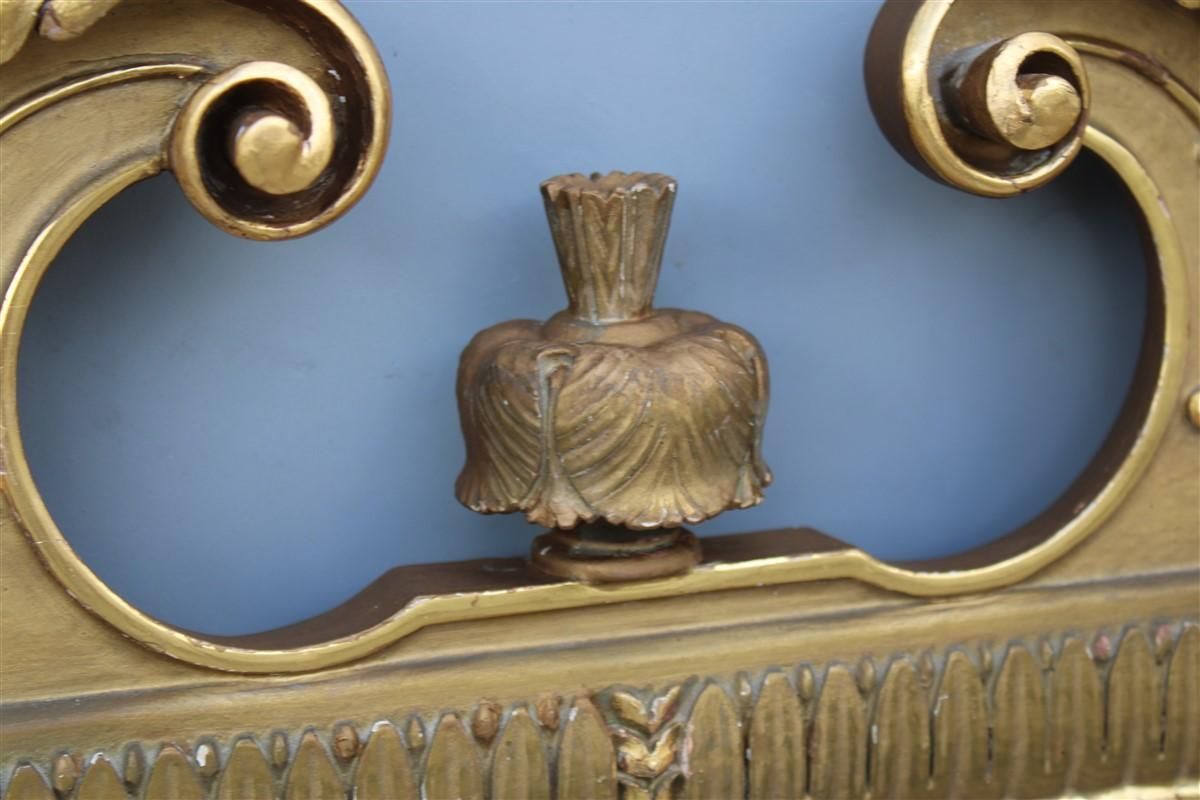 Pair Of Rare Wall Mirrors Wood And Gold Leaf 1955 Cantù Giovanni Gariboldi Style photo Home Decor