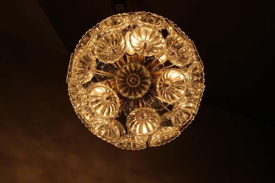 photo for sale Dandelion Chandelier / Kamenický šenov, Preciosa, Jaren 1970