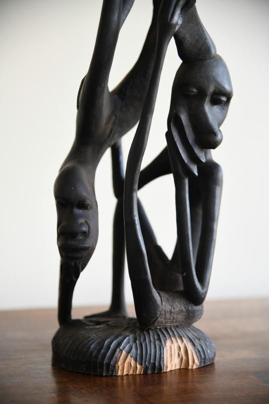 Large Makonde Sculpture, 1950s photo vintage