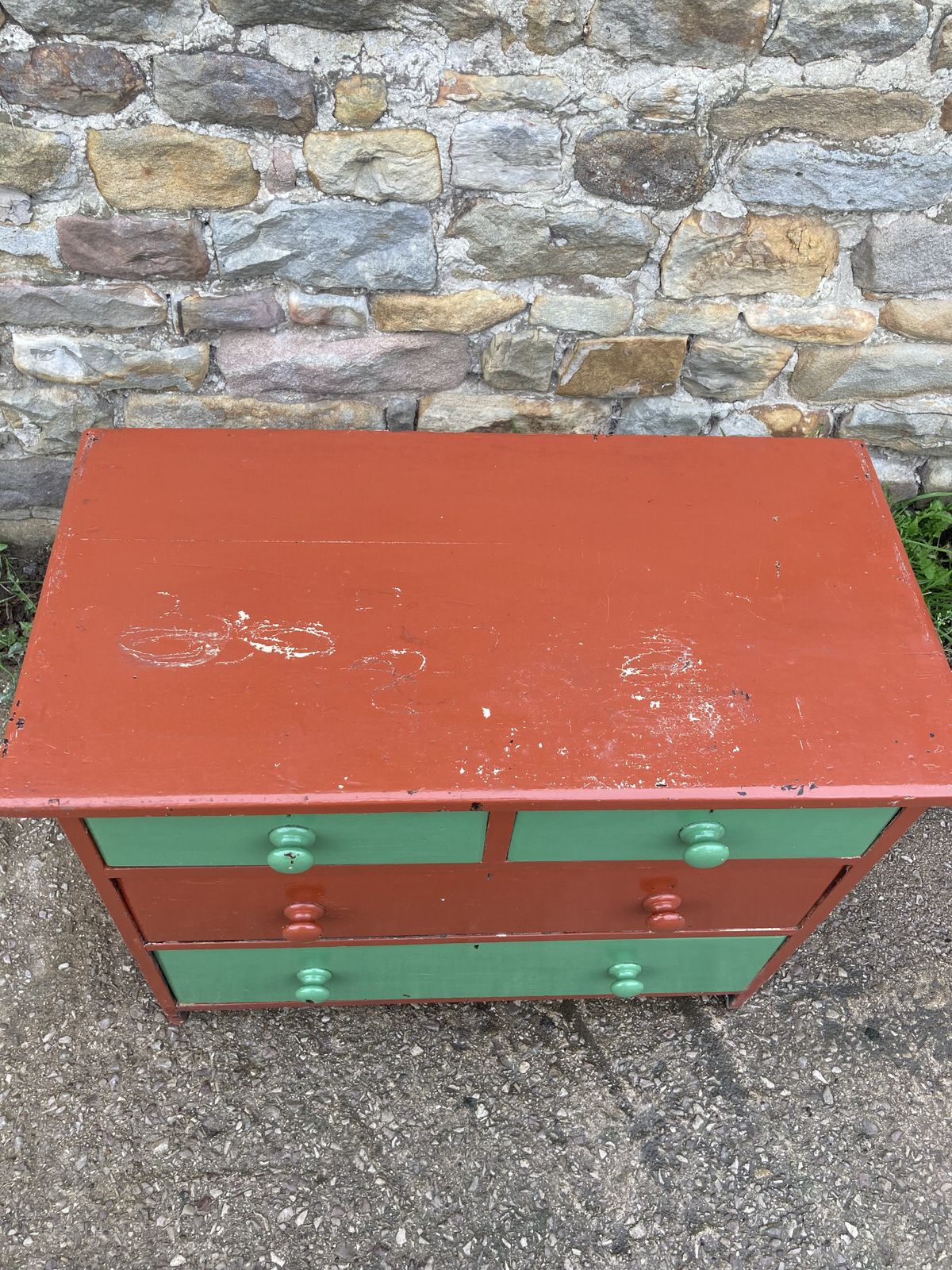 Victorian Painted Pine Chest Of Drawers photo Furniture