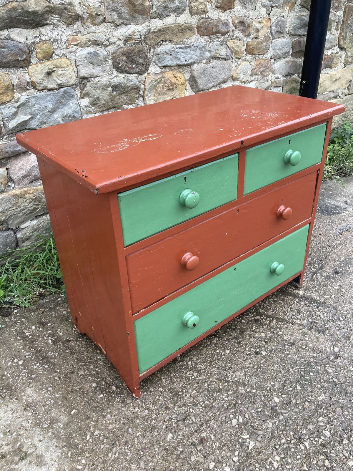 Victorian Painted Pine Chest Of Drawers photo vinterior
