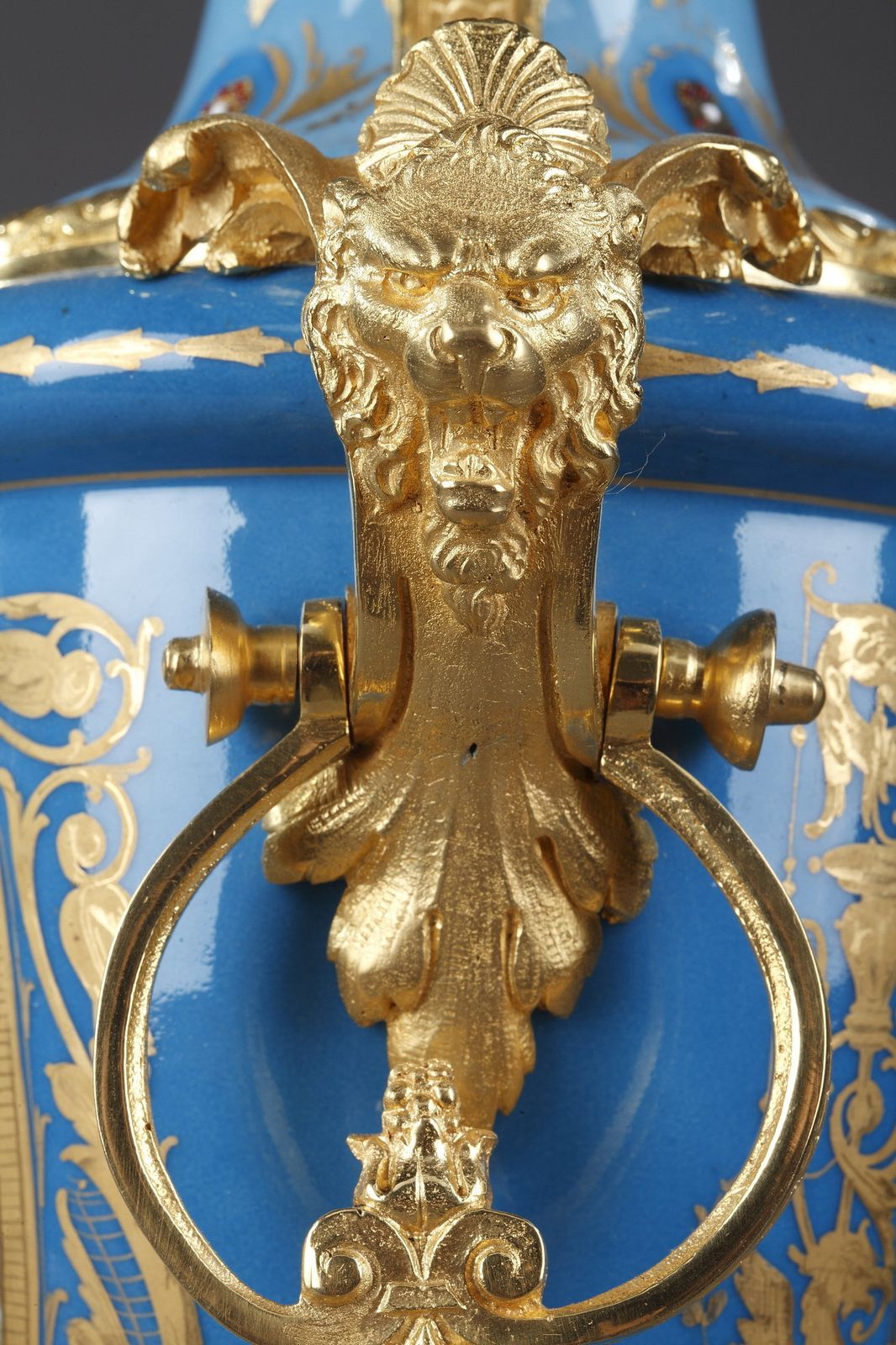 photo for sale Pair Of Covered Vases In Polychrome Porcelain In The Taste Of Sèvres