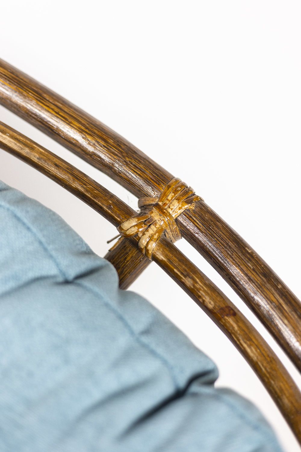Paire Of Fauteuils In Rattan. Rotary Seat To Put On The Stool. photo buy
