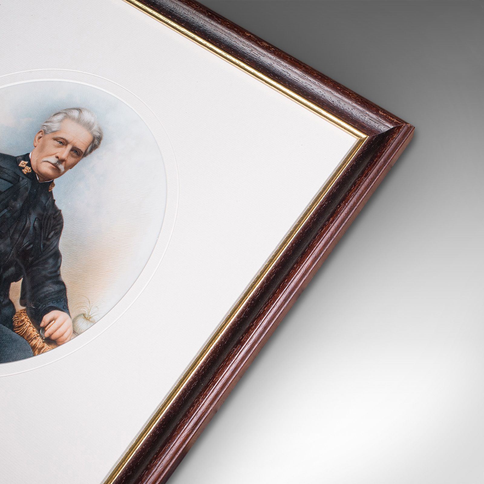 Antique Portrait, English, Framed Ceramic Painting, Photographs, 1890 photo for sale