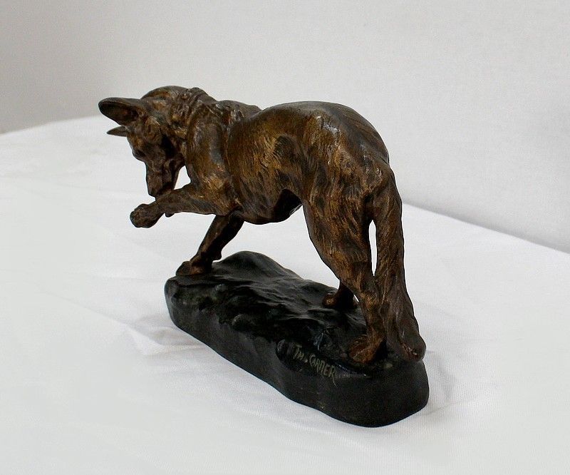 Bronze German Shepherd Dog By Cartier, Early 20th Century photo Art